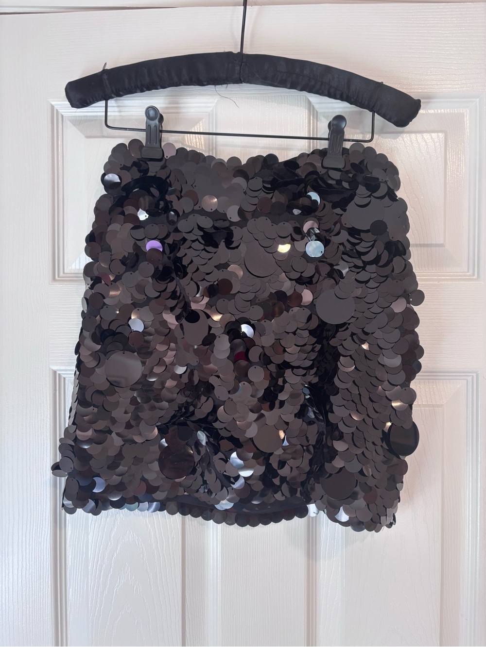 Cynthia Rowley Black Sequin Mini Skirt size 4